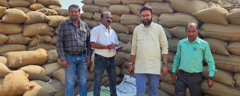 समर्थन मूल्य पर धान विक्रय में गड़बड़ी का मामला पकड़ाया