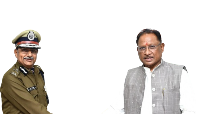 मुख्यमंत्री साय से नवनियुक्त पुलिस महानिदेशक अरुण देव गौतम ने की सौजन्य भेंट