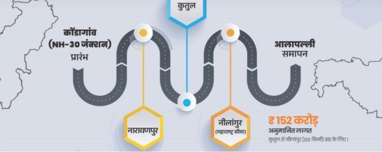 नारायणपुर-अबूझमाड़ को महाराष्ट्र से जोड़ेगा नेशनल हाईवे 130-डी