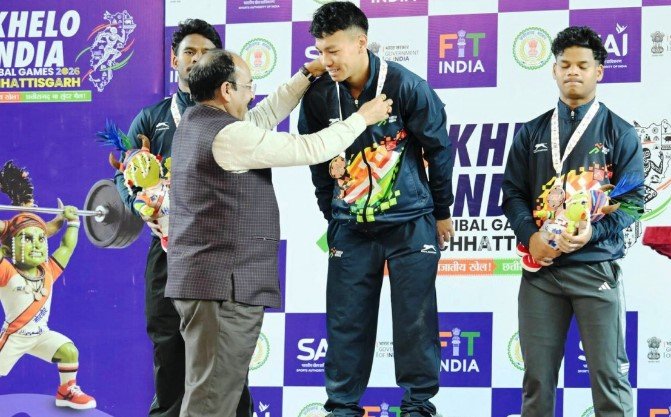 उप मुख्यमंत्री श्री अरुण साव खेलो इंडिया ट्राइबल गेम्स देखने पहुंचे