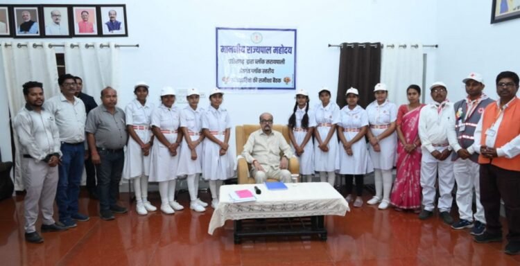 राज्यपाल से रेडक्रॉस प्रतिनिधियों ने की सौहार्दपूर्ण भेंट