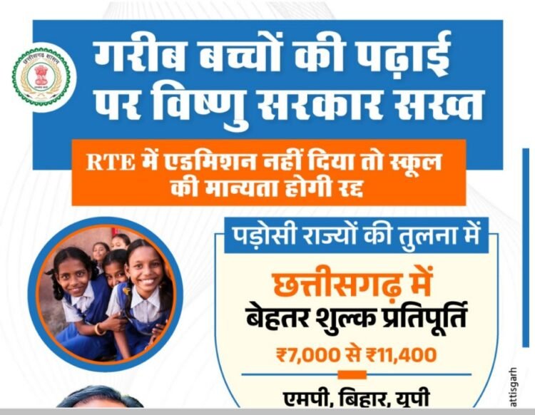 आर.टी.ई. के तहत प्रवेश न देने वाले निजी विद्यालयों की मान्यता होगी रद्द