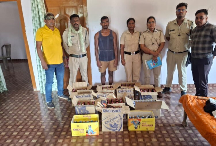ओडिसा की बीयर-व्हिस्की समेत 96 लीटर से ज्यादा शराब जब्त