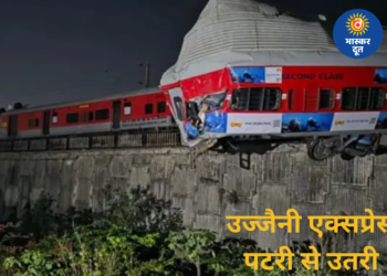 ऋषिकेश में उज्जैनी एक्सप्रेस हादसे का शिकार, दीवार तोड़ पटरी से उतरे इंजन और कोच