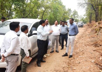लोक निर्माण विभाग के सचिव ने निर्माणाधीन राष्ट्रीय राजमार्ग एवं रतनपुर बायपास का किया निरीक्षण