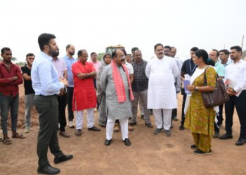 उप मुख्यमंत्री श्री अरुण साव ने इंटिग्रेटेड स्पोर्ट्स स्टेडियम का किया स्थल निरीक्षण, कुछ दिनों पहले शुरू हुआ है काम
