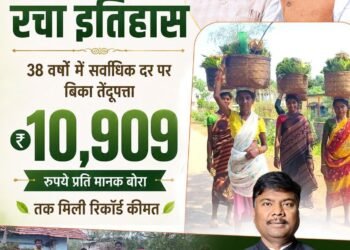गीदम समिति ने रचा इतिहास, 38 वर्षों में सबसे अधिक कीमत पर बिका तेंदूपत्ता