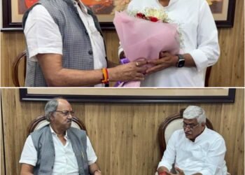केंद्रीय मंत्री चिराग पासवान और गजेंद्र सिंह शेखावत से मिले सांसद बृजमोहन अग्रवाल