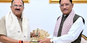 मुख्यमंत्री श्री विष्णु देव साय से राजस्थान विधानसभा अध्यक्ष श्री वासुदेव देवनानी ने की सौजन्य भेंट