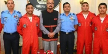 राज्यपाल श्री रमेन डेका से एयर ऑफिसर कमांडिंग श्री नंदा कुमार बाला ने की सौजन्य भेंट