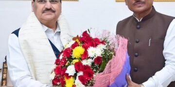 मुख्यमंत्री श्री विष्णु देव साय ने केंद्रीय स्वास्थ्य एवं परिवार कल्याण मंत्री श्री जगत प्रकाश नड्डा का किया आत्मीय स्वागत